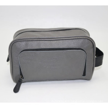 High Quality Leather Mens Travel Toiletry Bag Waterproof Sports Wash Cosmetic Bag Hanging Toiletry Case